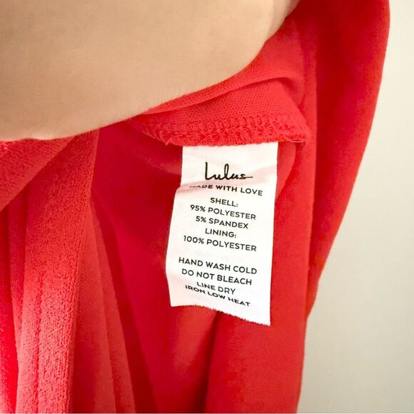 NWT Lulus Romantic Thoughts Red Cowl Neck Lace-Up Maxi Dress L - Picture 8 of 9